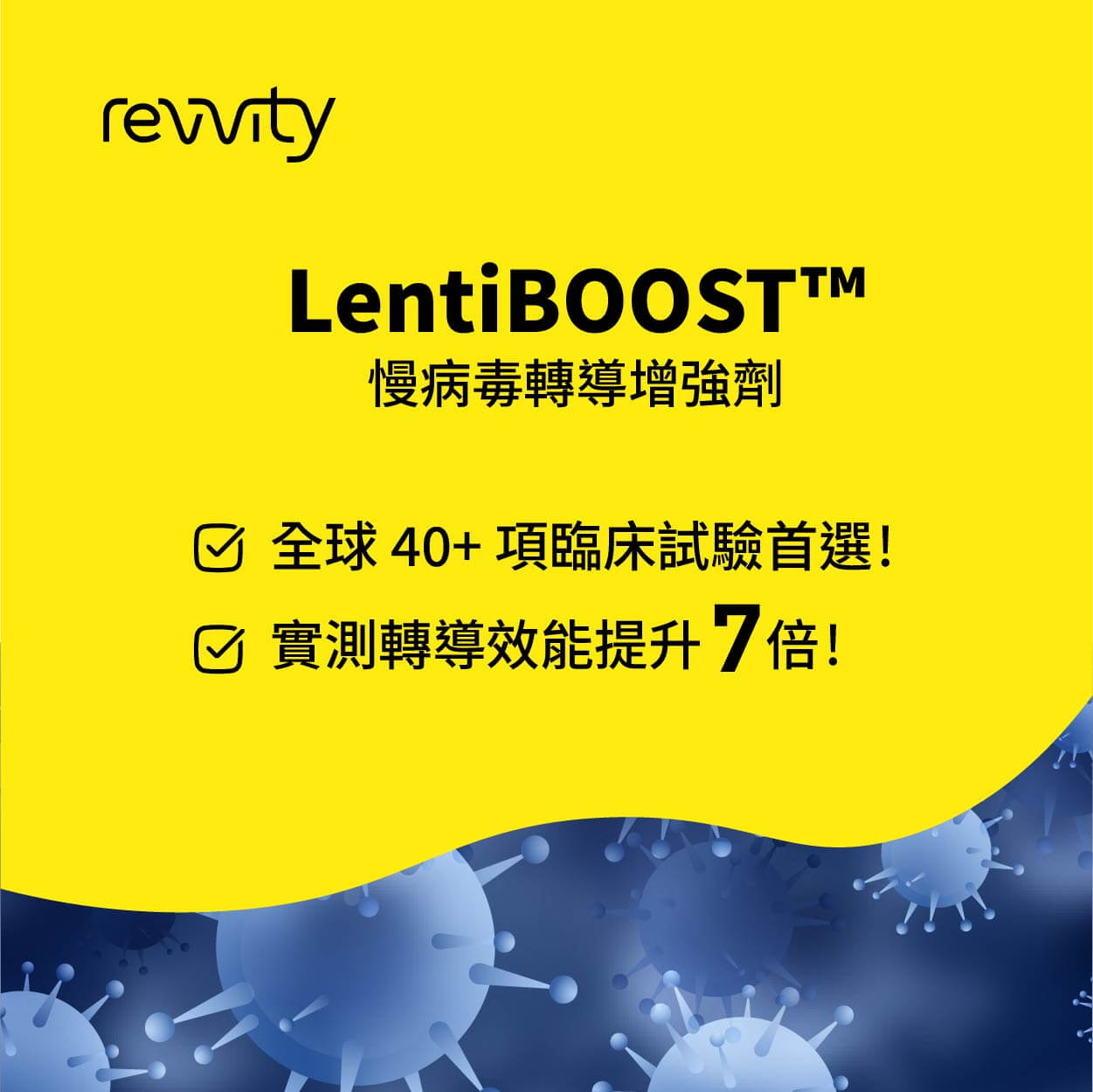 LentiBOOST™：全球 40+ 項臨床試驗首選！實測轉導效能提升 7 倍!